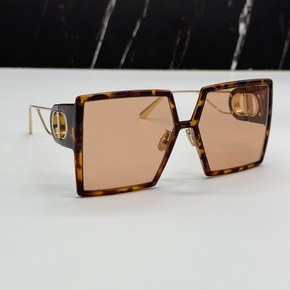 NEW DIOR OVERSIZED HAVANA WOMEN SUNGLASSES DIOR 30MONTAIGNE SU 26L0 EYEWEAR - Picture 1 of 10
